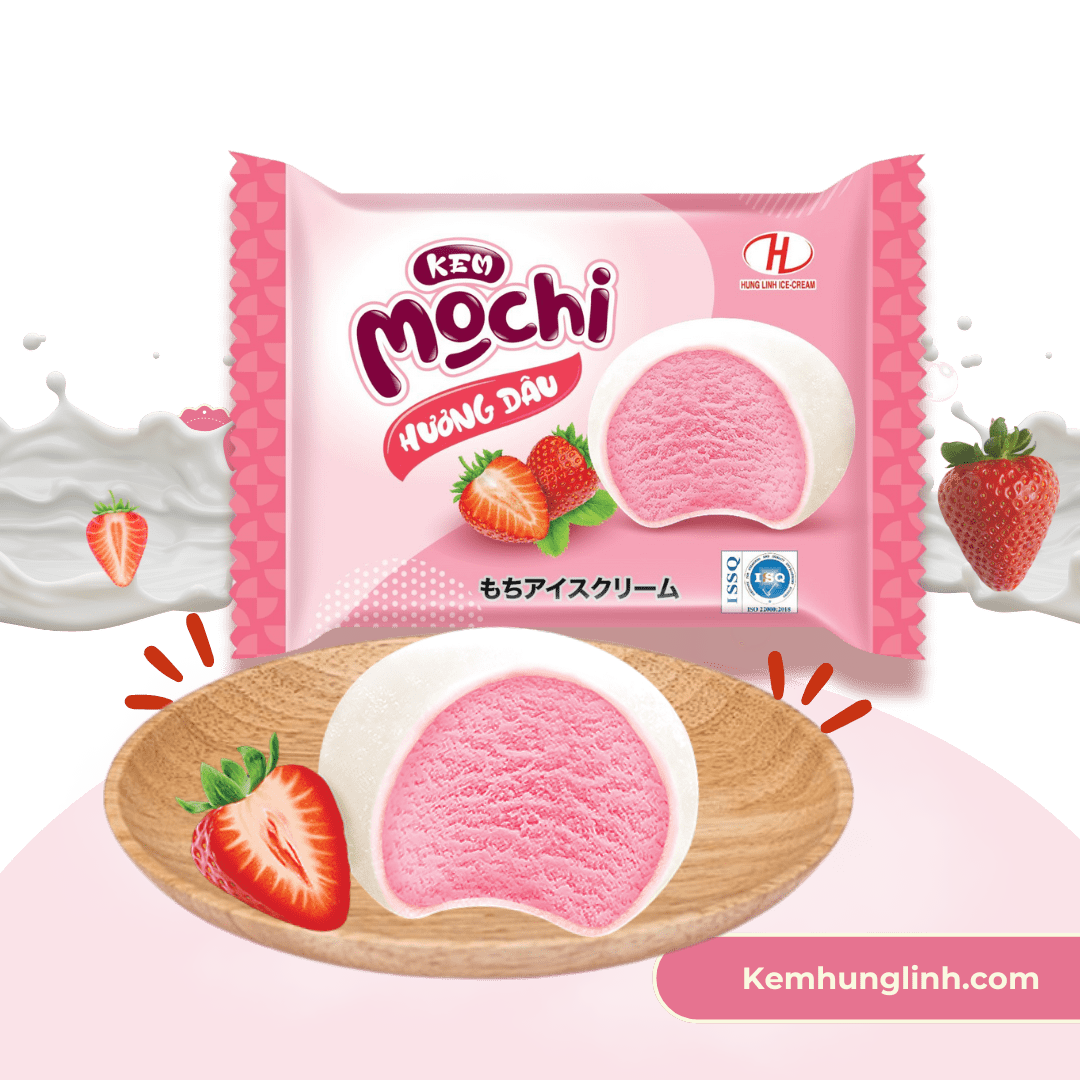 Kem Mochi Hương Dâu